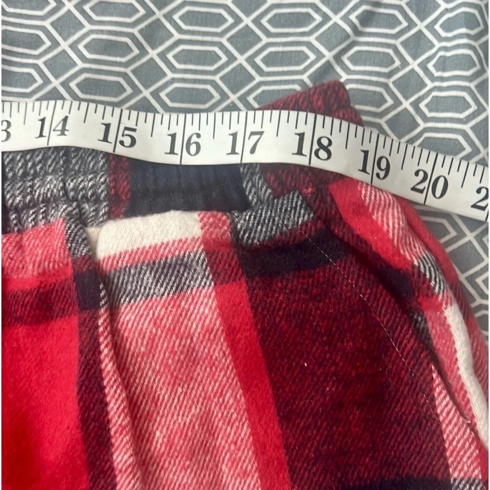 NWT Ekouaer,Buffalo Plaid Flannel Pajama Set,Drawstring Shorts,Button-Up Top,XXL